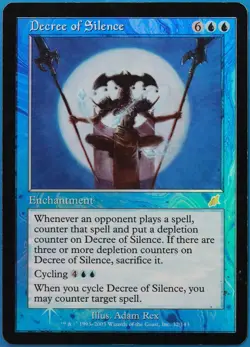 Decree of Silence FOIL Scourge PLD Blue Rare MAGIC CARD (ID# 511242) ABUGames - Image 1