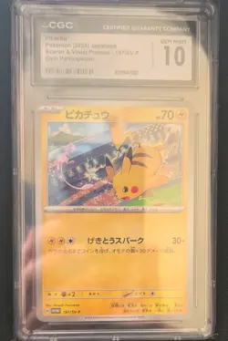 Pokemon Pikachu 197/SV-P Scarlet & Violet Promo CGC 10 2024 Gym Card - Image 1