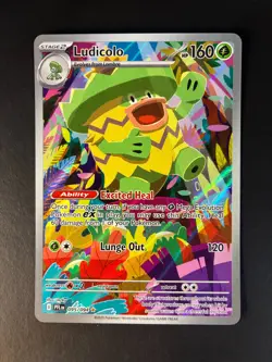 Pokemon TCG Ludicolo Phantasmal Flames 095/094 Illustration Rare NM Card English - Image 1