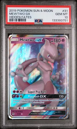 Mewtwo GX 31/68 - Hidden Fates - Graded PSA 10 GEM MT Pokemon Card - Image 3