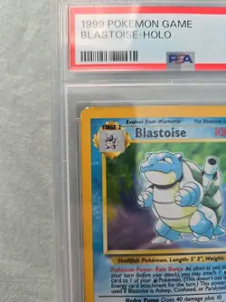 Pokemon TCG Blastoise Holo-Rare Card 2/102 Base Set 1999, PSA Grade 4 - Image 3