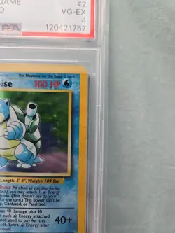Pokemon TCG Blastoise Holo-Rare Card 2/102 Base Set 1999, PSA Grade 4 - Image 4