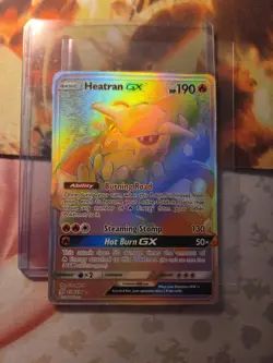 Heatran GX - 238/236 - Pokemon Unified Minds Sun & Moon Secret Rare Card HP WOW - Image 1
