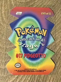 2000 TOPPS Pokemon - Pidgeotto - Stage 2 Die Cut Embossed card EV11 of 12 - Image 2
