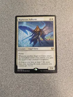 Magic The Gathering Righteous Valkyrie 024/285 Kaldheim 2021 MTG - Image 1