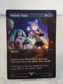 MTG Diabolic Tutor RAINBOW FOIL Secret Lair Hatsune Miku 1592 NM - Image 1
