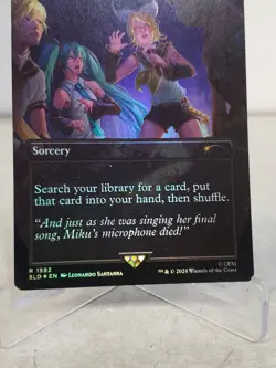 MTG Diabolic Tutor RAINBOW FOIL Secret Lair Hatsune Miku 1592 NM - Image 2
