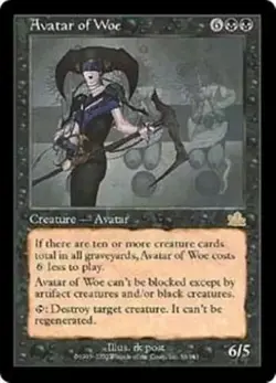 AVATAR OF WOE Prophecy MTG Black Creature MP - Image 1