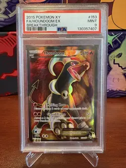 Houndoom EX Full Art Pokemon TCG BREAKthrough 153/162 - PSA 9 - Image 1