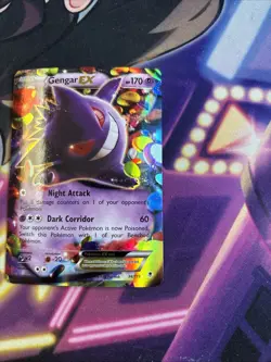 Gengar EX 34/119 Pokemon TCG Ultra Rare Holo XY Phantom Forces LP - Image 3