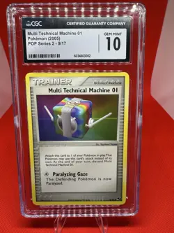 Multi Technical Machine 01 9/17- POP Series 2 Pokemon CGC 10 GEM MINT - Image 1