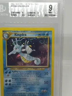 Kingdra 1ST Edition 8/111 Pokemon Neo Genesis Holo - BGS MINT 9 - 2000 W/Swirl! - Image 3