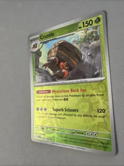 Pokemon TCG * Destined Rivals 012/182 Crustle Rare * REVERSE HOLO * FRESH PK - Image 2