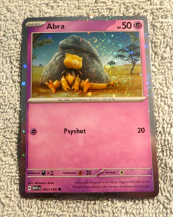 Abra 063/165 Cosmos Galaxy Swirl Holo + Alakazam ex 050 Promo - Pokemon 151 - Image 2