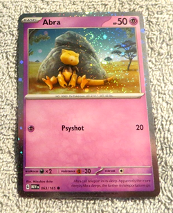Abra 063/165 Cosmos Galaxy Swirl Holo + Alakazam ex 050 Promo - Pokemon 151 - Image 3