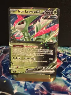 Iron Leaves ex 025/162 SV05: Temporal Forces Holo Lightly Played LP Pokemon TCG - Image 1