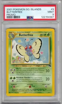 2001 POKEMON SOUTHERN ISLANDS PROMO #9 BUTTERFREE PSA 9 NEW SLAB !! - Image 1