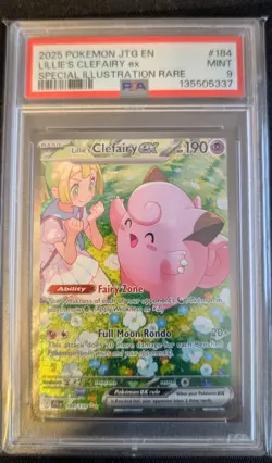2025 POKEMON SV JOURNEY TOGETHER JTG EN #184/159 LILLIE'S CLEFAIRY EX SIR PSA 9 - Image 1