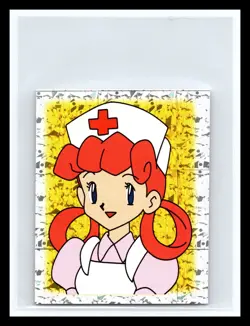 💥 Nurse Joy Merlin Pokemon 1999 Vintage Album Sticker Silver Prism Holo # S34 - Image 1