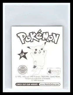 💥 Nurse Joy Merlin Pokemon 1999 Vintage Album Sticker Silver Prism Holo # S34 - Image 2