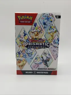 Pokemon Scarlet & Violet Prismatic Evolutions Booster Bundle Sealed (6 Packs) - Image 1
