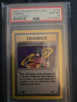 Sabrina 1st Edition PSA 10 Gym Challenge Pokemon 2000 #110 POP 111 - Image 1