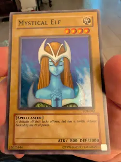 Yu-Gi-Oh! Mystical Elf LOB-062 Super Rare Unlimited 1996 - NM - Image 1
