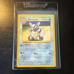 Pokemon Wartortle 42/102 SHADOWLESS Base Set NM Card - Image 1