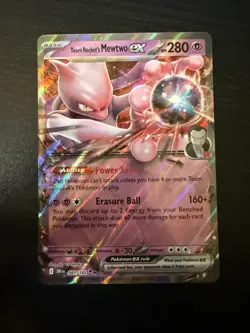 Pokemon Scarlet & Violet 2025 Destined Rivals Team Rockets Mewtwo EX Card 81/182 - Image 1
