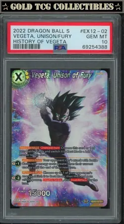 PSA 10 ⭐ Vegeta Unison of Fury History Promo Card Super DBS DBZ Z Heroes - Image 1