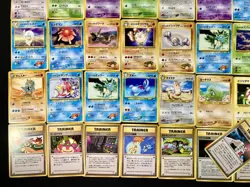 Vintage 1996 Nintendo Pocket Monsters Pokemon Japanese Common Cards Lot Of 110 - Image 4