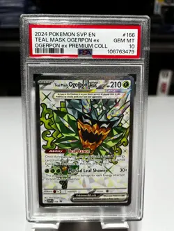 PSA 10 Teal Mask Ogerpon EX 166 Scarlet & Violet Promo Cards Holo Pokemon - Image 1