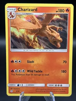 Pokemon TCG Charizard 5/18 Detective Pikachu Holo Rare - Image 1