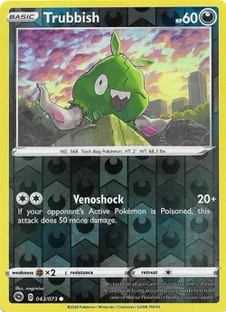 Pokemon TCG Card - Trubbish Reverse Holo 43/73 | Champions Path | NM/MINT! - Image 1