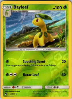 Bayleef 7/214 SM - Lost Thunder Pokemon TCG LP-NM - Image 1
