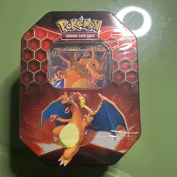 Pokemon TCG Hidden Fates Tin Charizard GX Factory Sealed - Image 1
