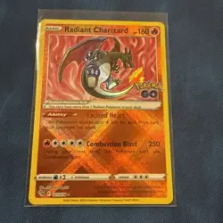 Radiant Charizard 011/078 Near Mint Pokemon GO Holo NM Pokemon 2022 - Image 1