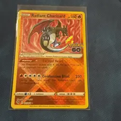 Radiant Charizard 011/078 Near Mint Pokemon GO Holo NM Pokemon 2022 - Image 2