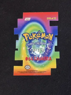 2000 Topps Pokemon TV Animation Edition #EV8 Kadabra Die Cut #64 LP Vintage - Image 3