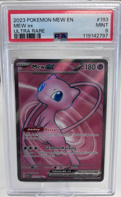 Mew ex 193/165 Pokemon Sv: Scarlet & Violet 151 Full Art Holo MINT PSA 9 - Image 1