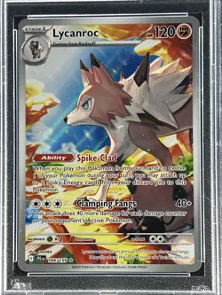 Pokemon Journey Together - EN ** LYCANROC ** #166 Illustration Rare 💎PSA 10💎 - Image 2