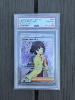 Pokemon TCG Scarlet & Violet Trainer Supporter Erika's Invitation PSA 10 English - Image 1