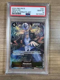 Absalom 2024 One Piece OP06 - Alternate Art - #081 PSA 10 - Image 1