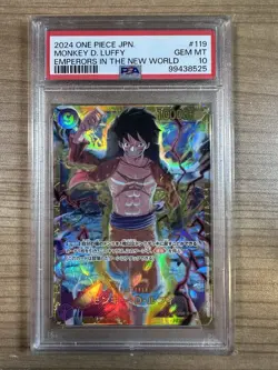 Monkey D. Luffy 2024 One Piece JAPANESE OP09 - SEC - #119 - PSA 10 - Image 1