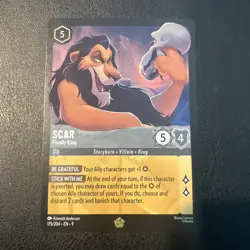 Lorcana Disney - Scar - Finally King 175/204 EN 9 - Fabled Cold Foil - Image 1