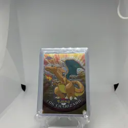 NM 2000 Pokemon Topps Chrome TV CHARIZARD #06 Base BC Foil - Get It Graded! Card - Image 1