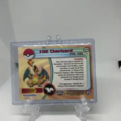 NM 2000 Pokemon Topps Chrome TV CHARIZARD #06 Base BC Foil - Get It Graded! Card - Image 3