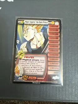 Dragon Ball Z TCG Majin Vegeta the Dark Prince Attack Card #7 2002 Vintage Rare - Image 1