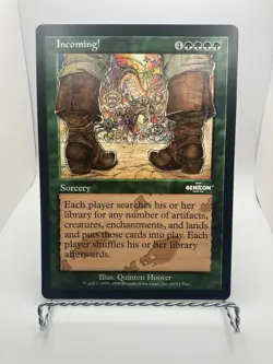 Incoming! 1998 Gen Con Oversized Promo Card Magic The Gathering - Image 1