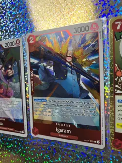 One Piece Card Game Foil: OP04-002 Igaran; OP03-003 Izo; OP03-016 Flame Emperor - Image 5